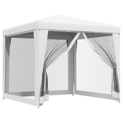 Party Tent with 4 Mesh Sidewalls 8.2'x8.2'White