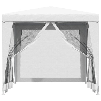 Party Tent with 4 Mesh Sidewalls 8.2'x8.2'White