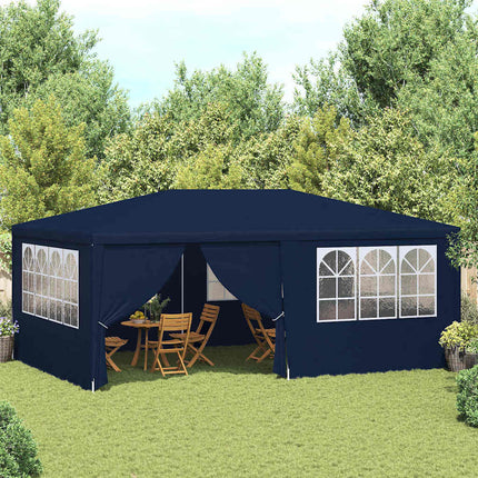 Professional Party Tent with Side Walls 13.1'x19.7'Blue 0.3 oz/ft²
