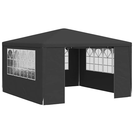 Professional Party Tent with Side Walls 13.1'x13.1'Anthracite 0.3 oz/ft²
