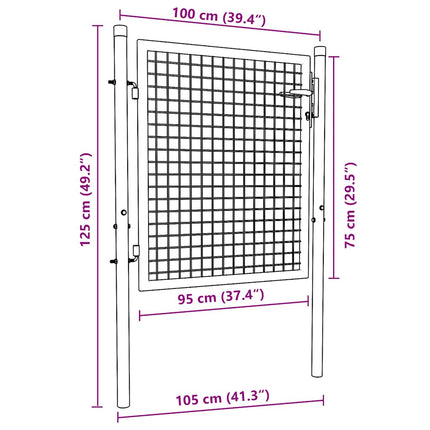 Fence Gate Steel 39.4x29.5" Green