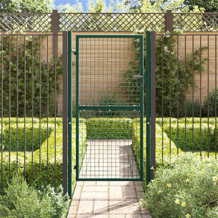 Fence Gate Steel 39.4x68.9" Green