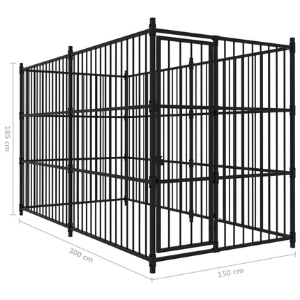 Outdoor Dog Kennel 118.1"x59.1"x72.8