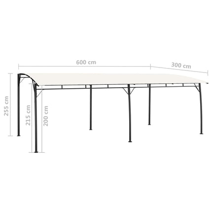 Garden Sunshade Awning 236.2"x118.1"x100.4" Cream