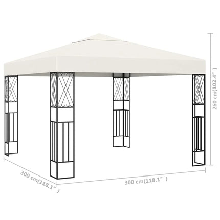 Gazebo 9.8'x9.8'Cream Fabric