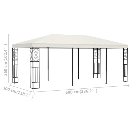 Gazebo 9.8'x19.6'Cream Fabric