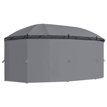 Gazebo with Curtains 204.7"x137.4"x100.4" Anthracite
