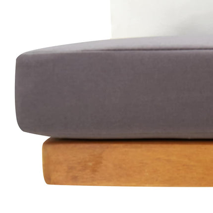 Patio Corner Sofa with Cushions Solid Acacia Wood