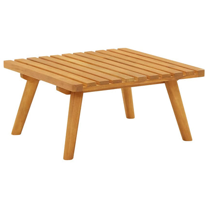 Patio Footstool with Cushion 23.6"x23.6"x11.4" Solid Acacia Wood