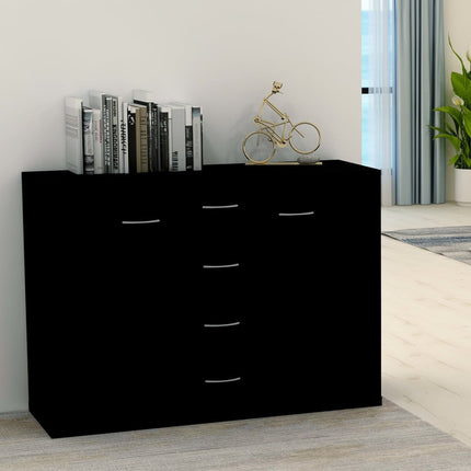 Sideboard Black 34.6x11.8x25.6" Engineered Wood