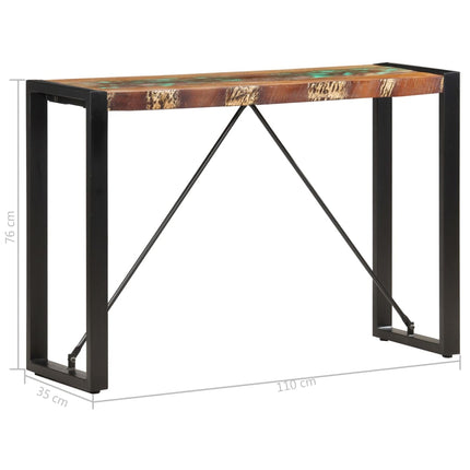 Console Table 43.3"x13.8"x29.9" Solid Reclaimed Wood