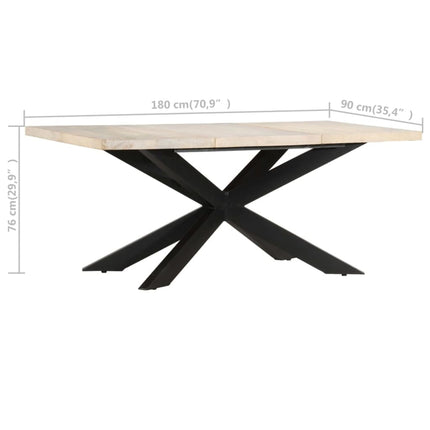 Dining Table 70.9"x35.4"x29.9" Solid Bleached Mango Wood