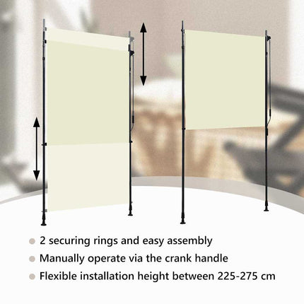Outdoor Roller Blind 47.2"x106.3" Cream