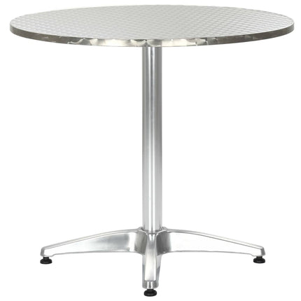 Patio Table Silver 31.5"x27.6" Aluminum
