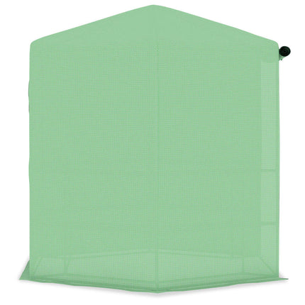Greenhouse with Shelves Steel 89.4"x87.8