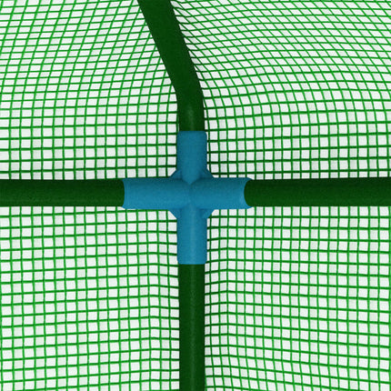 Greenhouse with Shelves Steel 89.4"x87.8