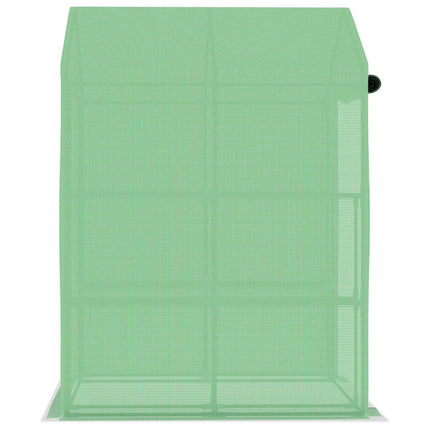 Greenhouse with Shelves Steel 56.3"x56.3"x76.8