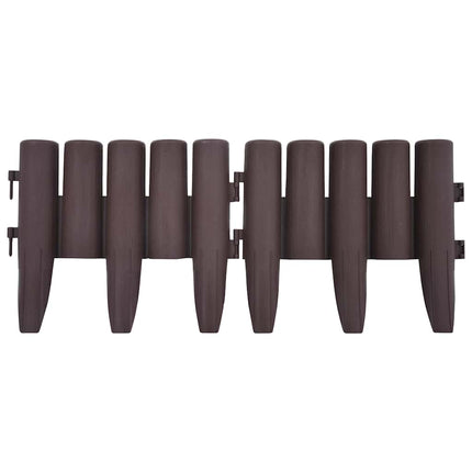 Lawn Edgings 36 pcs Brown 393.7" PP