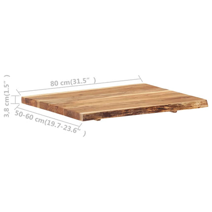 Table Top Solid Acacia Wood 31.5"x(19.7"-23.6")x1.5