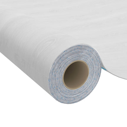 Self-adhesive Furniture Film White Wood 196.9"x35.4" PVC