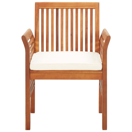 7 Piece Patio Dining Set with Cushions Solid Acacia Wood