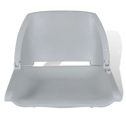 Boat Seats 2 pcs Foldable Backrest No Pillow Grey 16.1x20.1x18.9"(2x90417)