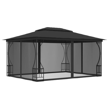Gazebo with Nets 9.8'x13.1'x8.7'Anthracite