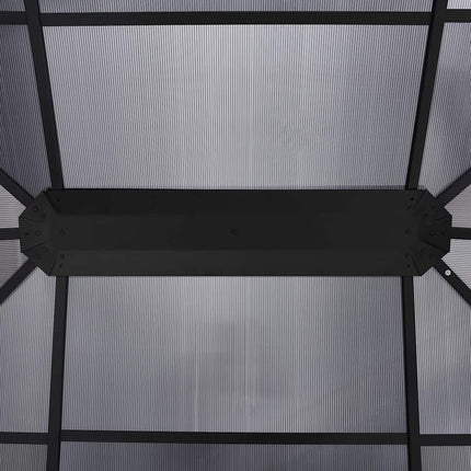 Gazebo with Curtains 157.5"x118.1"x104.3" Anthracite