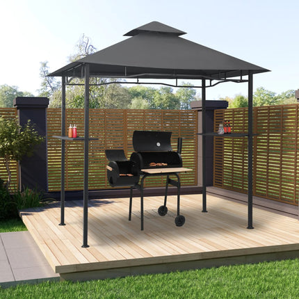 BBQ Gazebo 7.9'x4.9'x8.4'Anthracite Steel