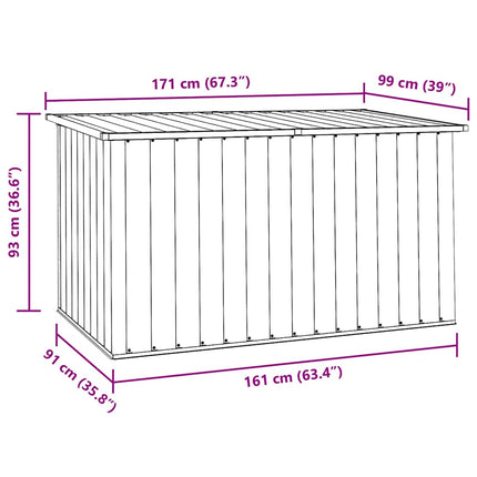 Patio Storage Box Anthracite 67.3"x39"x36.6
