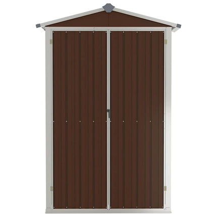 Garden Shed Brown 45.7"x17.7"x68.9" Galvanized Steel