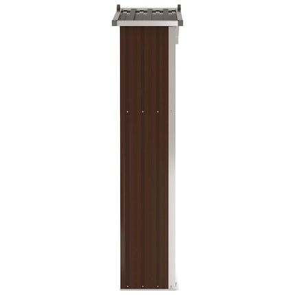 Garden Shed Brown 45.7"x17.7"x68.9" Galvanized Steel