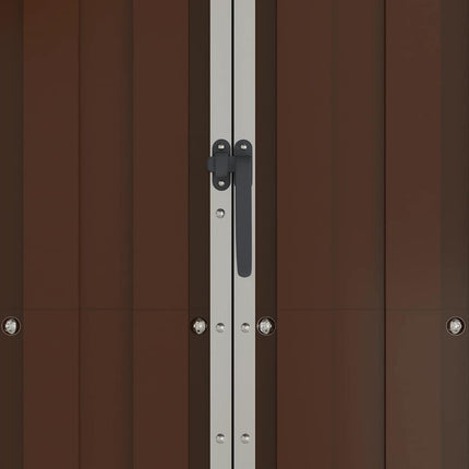 Garden Shed Brown 45.7"x17.7"x68.9" Galvanized Steel