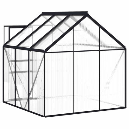 Greenhouse with Base Frame Anthracite Aluminum 38.9 ft²