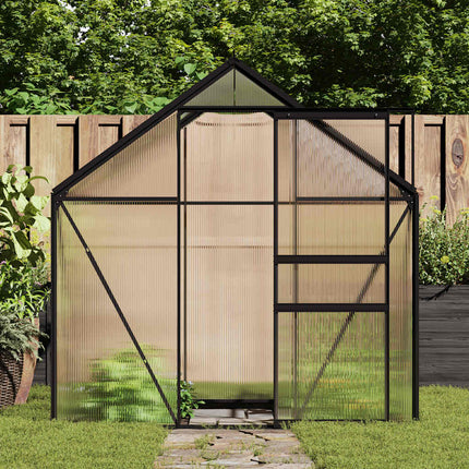 Greenhouse with Base Frame Anthracite Aluminum 38.9 ft²