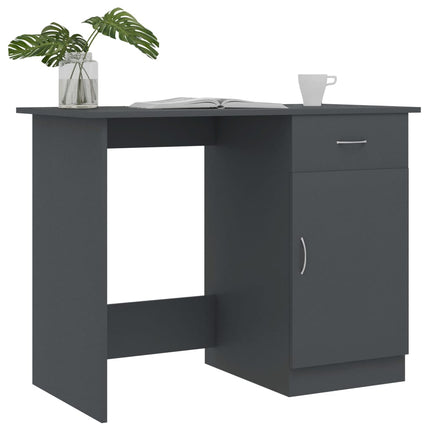 Desk Gray 39.4"x19.7"x29.9" Engineered Wood