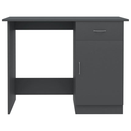 Desk Gray 39.4"x19.7"x29.9" Engineered Wood