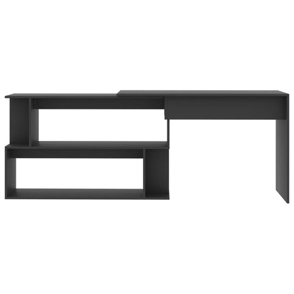 Corner Desk Gray 78.7"x19.7"x29.9" Engineered Wood