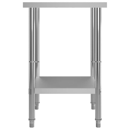 Kitchen Work Table 23.6"x23.6"x33.5" Stainless Steel