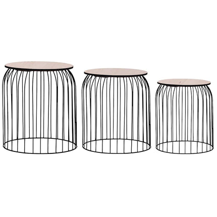 Coffee Tables 3 pcs Black
