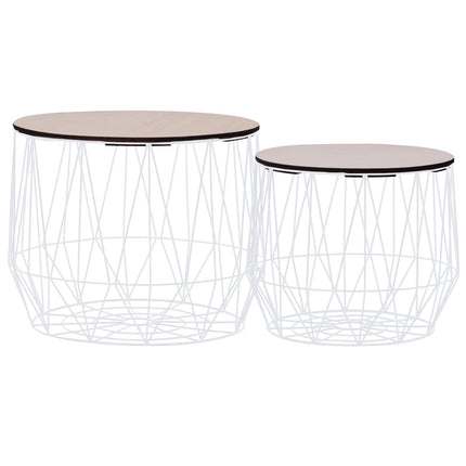 Coffee Table 2 pcs White