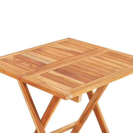 Folding Bistro Table 23.6"x23.6"x25.6" Solid Teak Wood