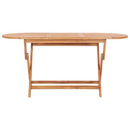 Folding Patio Table 62.9"x31.4"x29.5" Solid Teak Wood