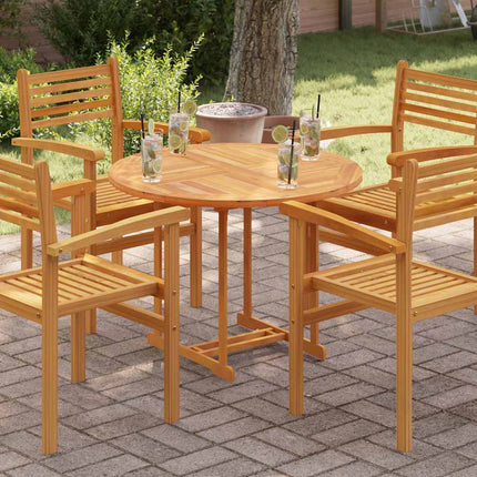 Table Top Solid Teak Wood Round 1" 35.4