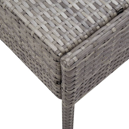 5 Piece Patio Sofa Set with Cushions Poly Rattan Gray
