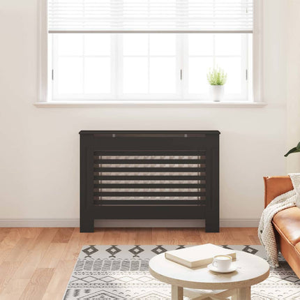 Radiator Cover Black 44.1"x7.5"x32.1" MDF