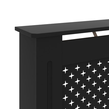 Radiator Cover Black 59.8"x7.5"x32.1" MDF