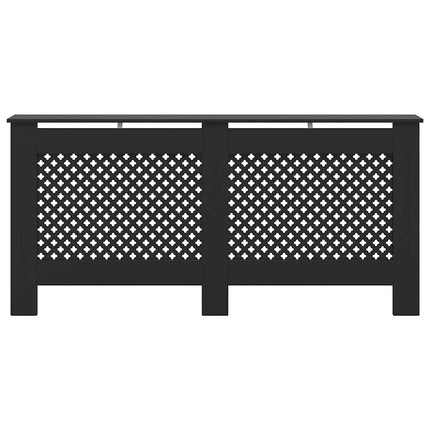 Radiator Cover Black 67.7"x7.5"x32.1" MDF