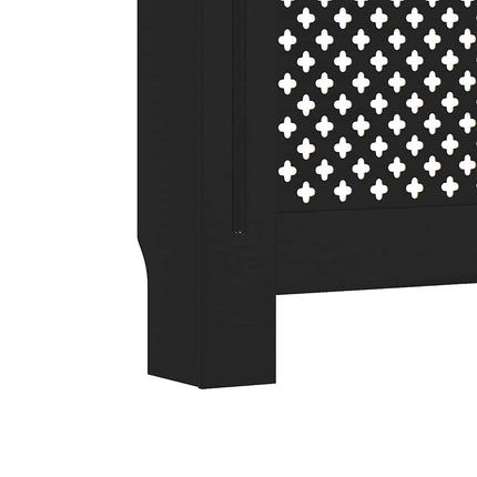 Radiator Cover Black 67.7"x7.5"x32.1" MDF