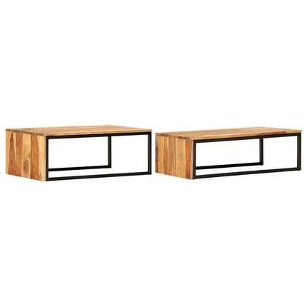 Nesting Tables 2 pcs Solid Acacia Wood